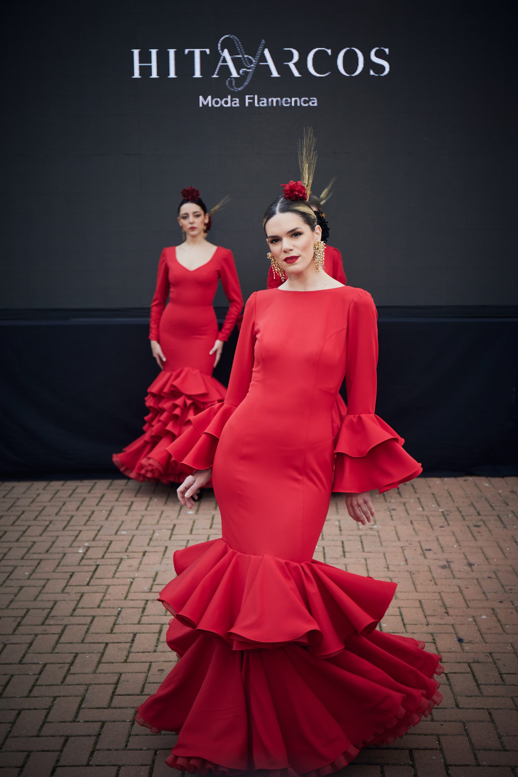 Penetración reposo Guiño Vestido flamenca rojo dos volantes con manga – Hita y Arcos 2023 cita  previa 685531861